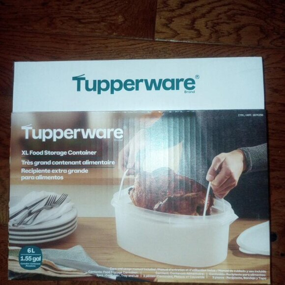 Tupperware XL Food Storage  Container 1.55 Gallon 3 Piece Set New - Picture 4 of 4